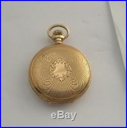 Elgin, Solid 14 Kt. Gold, 7 Jewels-Hunter Case, Ladies Pocket Watch