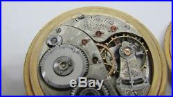 Elgin Veritas 21 Jewel 18 Size Railroad Pocket Watch Gold Filled Case Look
