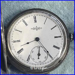 Elgin Watch Company Pocket Watch WithCoin Silver Case Model 1 Grade 67, 15 Jewel