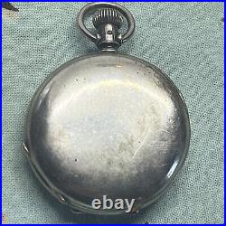 Elgin Watch Company Pocket Watch WithCoin Silver Case Model 1 Grade 67, 15 Jewel