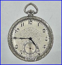 Elgin pocket watch 21 jewel + fancy GF case + serviced 1937 h828