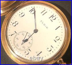 Elgin size 16 Hunter Case Gold filled Pocket Watch 1905