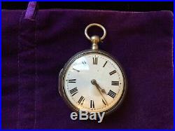English Fusee Pair Cased Pocket watch