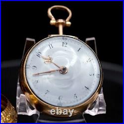 English Thomas Brady 20K/18K Gold Repousse Pair Case Pocket Watch CA1798