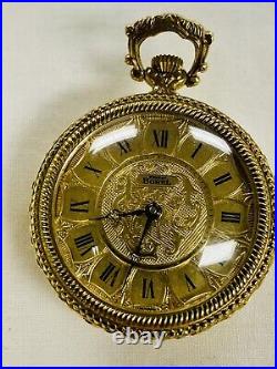 Ernest Borel Pocket Watch- Figural Back Case Of Victorian Man Talking To Lady