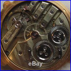 Escapement Detent Chronometer Pocket Watch 18K solid gold carved hunter case
