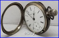 Est. 1883 Elgin Pocket Watch, Grade 6, Size 18s, 7 J. 800 Case, Not Working