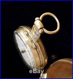European Verge Fusee Pair Case Pocket Watch Franch London 1740 circa