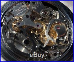 Excelsior Park Chronograph Pocket watch open face nickel chromiun case