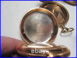 FOUR-16 Size Hunter Pocket Watch cases for Refinning or reuse/as is/no return