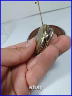 F. J 7562 Constantin Mathev Locle Gold Tone Pocket Watch Key Wind 4 Hole Jeweled