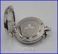 Field Stream Navigator Pocketwatch F20PKTW Compass Stainless Steel Leather Case