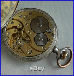 GERMAN WW2 wiking Pz. Division Silver case Pocket Watch