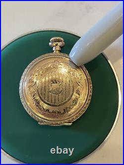 GOOD BALANCE Hampden Molly Stark 3/0s Pocket Watch 7j, 20 Year Gold Plated Case