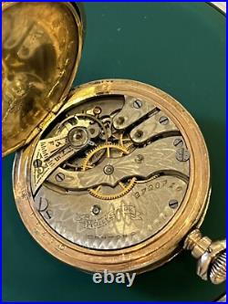 GOOD BALANCE Hampden Molly Stark 3/0s Pocket Watch 7j, 20 Year Gold Plated Case