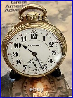 GORGEOUS 1924 HAMILTON 992 21 JEWEL RAILROAD POCKET WATCH, Original A Case