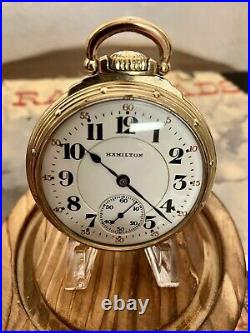 GORGEOUS 1924 HAMILTON 992 21 JEWEL RAILROAD POCKET WATCH, Original A Case