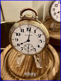 GORGEOUS 1924 HAMILTON 992 21 JEWEL RAILROAD POCKET WATCH, Original A Case