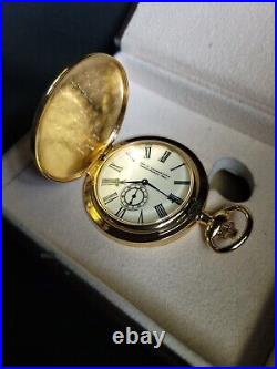 George W. Chatterton Watch Company Lincoln Pocket Watch /Box, Running