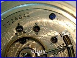 Giant 18SZ Elgin Pocket Watch in Nice Heavy 59m Train Case-15Jewel, Serviced