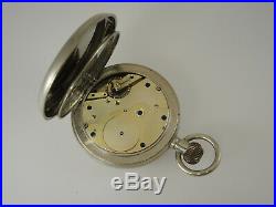 Giant 76mm wide pocket watch with original case c1911