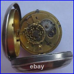 Girard & Bornand Pocket watch open face silver case 49,5 mm. In diameter