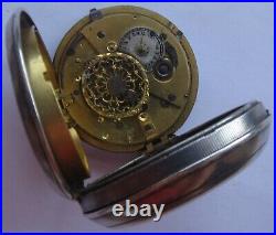 Girard & Bornand Pocket watch open face silver case 49,5 mm. In diameter