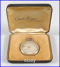 Girard Perregaux pocket watch 10k gold filled vintage swiss with box