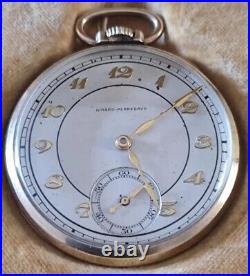 Girard Perregaux pocket watch 10k gold filled vintage swiss with box