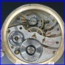 Gold 1919 ILLINOIS 19 Jewel RR Style Pocket Watch Large 16s Fancy Case Grade 706
