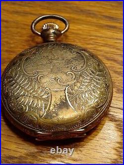 Gold Filled Fancy Pocket Watch Scenic Case