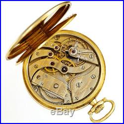 Gold Patek Philippe Pocket Watch 20 Jewel Movt, 18k Gold Case, Original Box