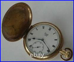 Good Antique Gent's Gold Plated Limit Swiss Made Hunter Cased Pocket Watch