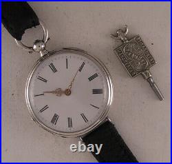 Great SILVER Case ALL Original Serviced English Cylindre1870 Wrist Watch Perfect