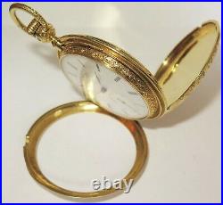 Gustave Sandoz 18k Gold Pair Case Pivoted Detent Chronometer Pocket Watch RARE