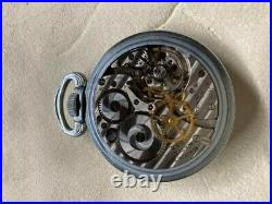 HAMILTON 4492B Military Pocket Watch 22 JEWELS with Carrying Case