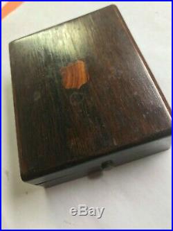 HAMILTON rare SECOMETER POCKET WATCH stamped HAMILTON CASE in wooden box