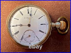 H. Nardin 21 J. Pocket Watch In Glass Back Display Case