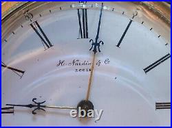 H. Nardin 21 J. Pocket Watch In Glass Back Display Case