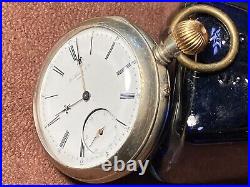 H. Nardin 21 J. Pocket Watch In Glass Back Display Case