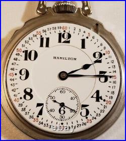 Hamilton 16S. 23J. 950 Mint Montgomery dial (1922) model 6 case, WithCelluloid box