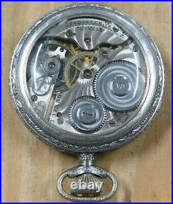 Hamilton 16s pocket watch runs great + display case 1914 lot d250