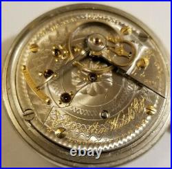 Hamilton 18S. 17 jewel adj grade 926 gold trimmed movement (1903) display case