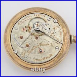 Hamilton 18 Size 23 Jewel Model 946 Railroad Pocket Watch in YGF Display Case