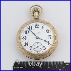 Hamilton 18 Size 23 Jewel Model 946 Railroad Pocket Watch in YGF Display Case
