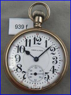 Hamilton 19 Jewel, Grade 996 Pocket Watch, Railroad Grade, Factory Display Case