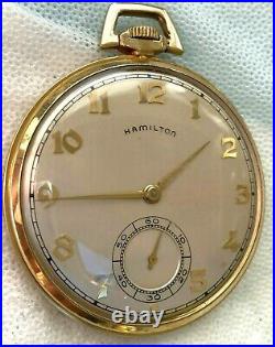 Hamilton 917 17 Jewel Movement 14k Hamilton Gold Filled Open Face Case