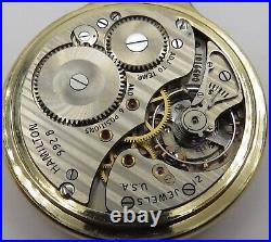 Hamilton 992B Railroad Pocket Watch Monty dial 16s 21j 10K G. F. BOC Case