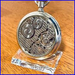Hamilton 992B Salesman Case Vintage Pocket Watch Mechanical SS 21J Open Face