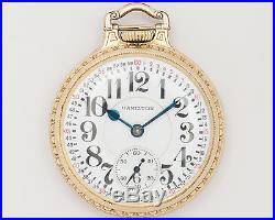 Hamilton 992 ELINVAR 16s 21j Pocket Watch in Wadsworth Bar-Over-Crown Case! Runs